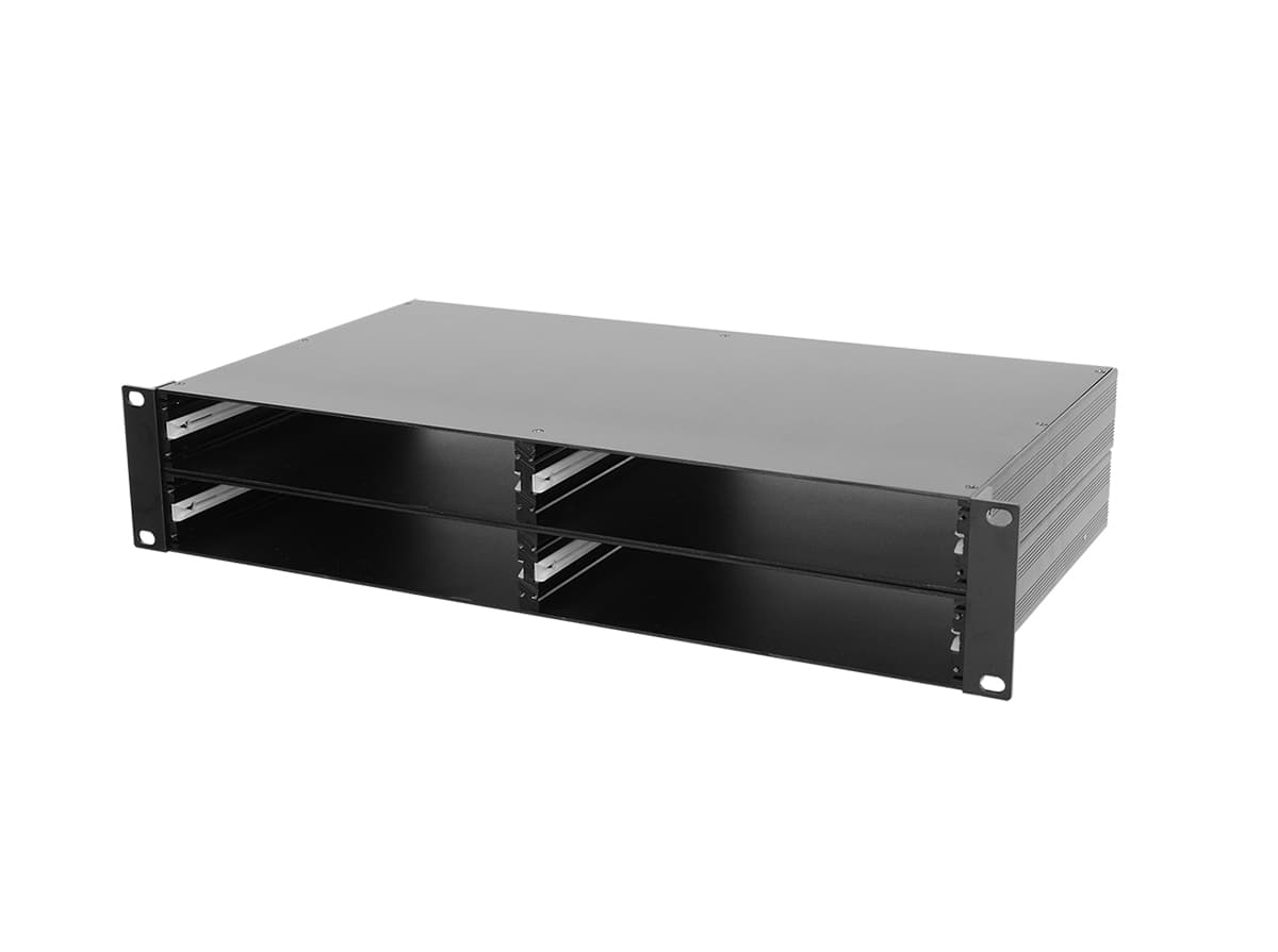 2U 19in Rack Housing for ½ width units Image 1
